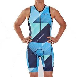 Zoot Herren Triathlon Rennanzug Design Cali ohne Ärmel, reflektierenden Elementen, LSF 50+, Zwei Rückentaschen und 15cm Frontzipper von Zoot