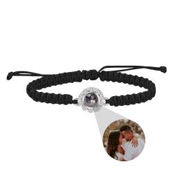 Zounghy Personalisiertes Fotoarmband für Frauen, Fotoarmband mit Bild innen, benutzerdefinierte Foto Projektion Armband, Geburtstag Jahrestag Valentinstag Gedenkgeschenke für ihre beste Freundin von Zounghy