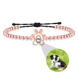 Benutzerdefinierte Foto Projektion Armband personalisierte Bild Armband Hund Pfote Print Armband Pfote Charm Speicher mit Bild innen, Tier Keepsake Schmuck Hund Mom Geschenke für Frauen Pet Lover von ZqlDDayUP