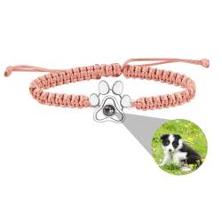 ZqlDDayUP Benutzerdefinierte Bild Armband personalisierte Foto Armband Hund Pfote Projektion Armband mit Bild im Inneren Paw Charm Memory Armband Geschenke für Tierliebhaber von ZqlDDayUP