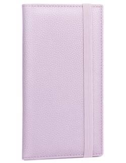 Zreal Scheckbuchhülle mit RFID-Blockierfunktion für Damen und Herren, Helles Violett, Stilvoll von Zreal