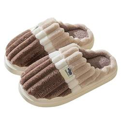 Damen Hausschuhe Pantoletten Winter Wärme Bequem Plüsch Pantoffeln Kuschelig Weite Leicht Slippers Outdoor/Indoor rutschfeste Filzpantoffeln Memory Foam Puschen Haushalt Schlappen Gäste Hausschuh A002 von Zshosam