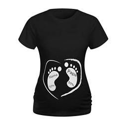 Schwangerschaftshosen FüR Frauen Umstandsmode Kleid Lang Damen Umstands-T-Shirt Top, lustiges Shirt Schwangerschaft Kurzarm T-Shirt Rundhals Tee niedliches Top mit Druckmuster ps694 von Zshosam