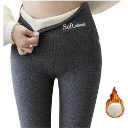 Thermo Leggings Damen Outdoor mit Fleece Winter Leggings Damen Gefüttert Leggins Taschen Hohe Taille Yoga Fitness Training Sport Leggings Casual Warm Winter Solid Pants Fleece Leggings(A1 DG,3XL) von Zshosam