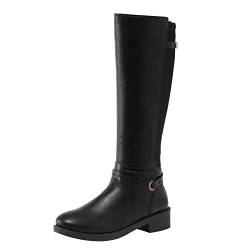 Winterstiefel Damen Gefüttert, Stiefel für Damen Schneestiefel Warme Boots Winter Stiefeletten Damenschuhe Arbeitsschuhe Winterboots Damen Stiefel Outdoor Flach rutschfeste (Stiefel Damen13-Black, 40) von Zshosam