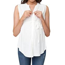 Zshosam tshirt damen lang Stillshirt Kurzarm Umstands Nursing Tops floraler Streifendruck Schwangere ung Stillshirts Schwangerschaft Umstandsmode Sommer Umstandstop, Z13 Weiß, L von Zshosam