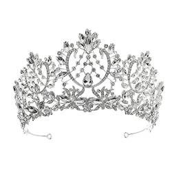 Queen Crown Kopfschmuck Brautkrone mit Strass Haarschmuck für Frauen Mädchen Hochzeit Geburtstag Party Foto Requisite von Ztexkee