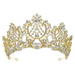 Queen Crown Kopfschmuck Brautkrone mit Strass Haarschmuck für Frauen Mädchen Hochzeit Geburtstag Party Foto Requisite von Ztexkee