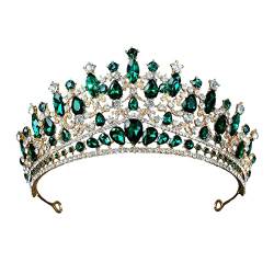 Queen-Krone, Stirnband, Brautkrone mit Strass, Haarschmuck für Frauen und Mädchen, Hochzeit, Geburtstag, Party, Foto-Requisite von Ztexkee