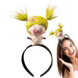 Zuasdvnk Puppenhaarband, Plüschpuppenstirnband | Cartoon Plüsch Haarband Puppe Stirnband | Kinder-Haargummis, Make-up-Modeaccessoire für Mädchen und Kinder von Zuasdvnk