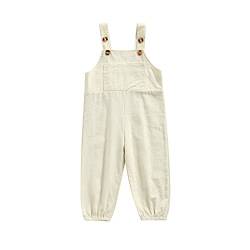 Zukmuk Baby Latzhose Jungen Mädchen Kleinkind Hosenträger Overall Hose Unisex Kinder Strampler Herbst Winter Kleidung Jumpsuit (Apricot, 1-2 Jahre, 80) von Zukmuk