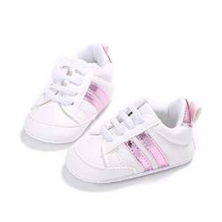 Zukmuk Baby Turnschuhe Anti-Rutsch Krabbelschuhe für Baby Schuhe Lauflernschuhe Mädchen Babyschuhe 0-6 Monate Lauflernschuh Baby Sneaker Mädchen (Weiß A3, 0_Months, 11) von Zukmuk