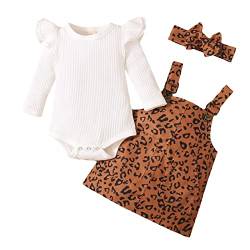 Zukmuk Babykleidung Neugeborene Baby Body+Rock+Stirnband Baby Mädchen Set Kleidung Baby Kleidung Mädchen 0-6 Monate (Khaki E, 3-6 Monate) von Zukmuk