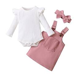 Zukmuk Babykleidung Neugeborene Baby Body+Rock+Stirnband Baby Mädchen Set Kleidung Baby Kleidung Mädchen 0-6 Monate (Rosa A, 0-3 Monate) von Zukmuk