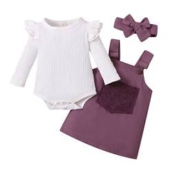 Zukmuk Babykleidung Neugeborene Baby Body+Rock+Stirnband Baby Mädchen Set Kleidung Baby Kleidung Mädchen 0-6 Monate (Violett C, 6-12 Monate) von Zukmuk