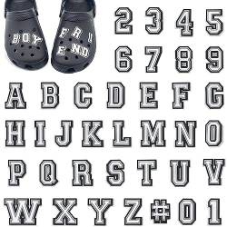 Zulbceo 37 Stück Buchstaben Schuh-Charm für Sandalen Schuhe Doppel A-Z Buchstaben und 0-9# Zahlen,Kawaii-Deko, Clog-Dekor, Armband-Charms, Schuh-Charm für Kinder Erwachsene von Zulbceo