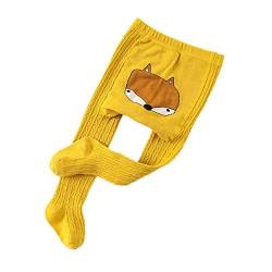 ZumZup Strumpfhosen für kinder Baby Mädchen Jungen Baumwolle Weich Warm Cartoon Tier/Schleife A Gelb 6-12 Monate von ZumZup