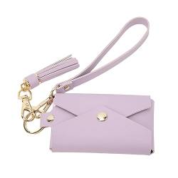 Karten-Foto-Halter-Geldbörse, PU-Leder-Bildaufbewahrung, Schlüsselanhänger-Tasche für Reisen, Outdoor-Geschenk, mit Schlüsselschloss-Design, für 12 11 und Kamerafotos, (Purple) von Zunate