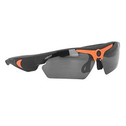 Tragbare Kamerabrille für Männer und Frauen, Intelligente Video-Sonnenbrille 1080P Full HD-Videoaufnahme, Kamerabrille mit Polarisierter Linse Zum Radfahren, Fahren, Wandern, Angeln, Jagen(Orange) von Zunate