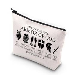 Kosmetiktasche mit Aufschrift "Armor of God", christliches Geschenk, Epheser 6:10, Bibelvers, Kosmetiktasche, religiöses Geschenk für Frauen, Rüstung Gottes von Zuo Bao