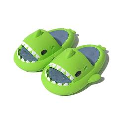 Shark Slides Original, Unisex Sharky Chanclas, Cloud Shark Home Spa Hausschuhe Sandalen (Green Blue, adult, women, numeric_36, numeric_range, eu_footwear_size_system, numeric_37, medium) von Zureto