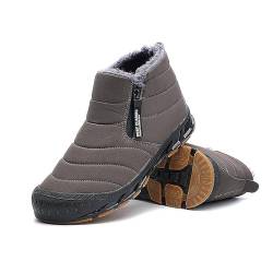 Winter Pro 2.0-Wasserfeste Barfußschuhe, Outdoor Waterproof Barefoot Shoes Herren Damen Unisex Herbst (Grey, Erwachsene, Damen, 44, Numerisch, EU Schuhgrößensystem, M) von Zureto