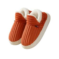 Zureto AIRFLOPPY Hausschuhe Vogue 2.0 ORIGINAL Unisex Baumwolle Winter Plüsch Warme Rutschfeste (Orange Red, Erwachsene, Damen, 36, Numerisch (von/bis), EU Schuhgrößensystem, 37, M) von Zureto