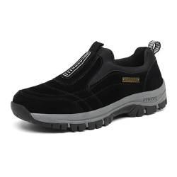 Zureto Hatme Orthopädische Wanderschuhe, Herren-Sportschuhe, atmungsaktive Freizeitschuhe, rutschfeste Schuhe (Black, Erwachsene, Herren, 43, Numerisch, EU Schuhgrößensystem, M) von Zureto