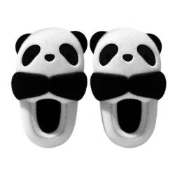 Zureto Plüsch-Panda-Hausschuhe, Unisex, Damen und Kinder, niedliche Tierhausschuhe, 3D-Hausschuhe aus Baumwolle (Panda A, Erwachsene, Damen, 36, Numerisch (von/bis), EU Schuhgrößensystem, 37, M) von Zureto