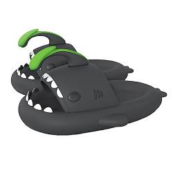 Zureto Shark Slides Original, Unisex Sharky Chanclas, Cloud Shark Home Spa Hausschuhe Sandalen (Angler Fish, adult, women, numeric_42, numeric_range, eu_footwear_size_system, numeric_43, medium) von Zureto