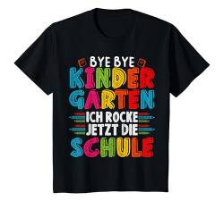 Kinder Bye Bye Tschüss Kindergarten 2024 Ich Rocke Jetzt Die Schule T-Shirt von Abschied Kita Kitaabgänger 2024 Kindergarten Kiga