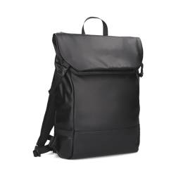 Herren Fahrrad-Rucksack wasserdicht AQUA AQCR200 16 Liter aus Hydroflex-Material, faltbarer Laptop-Rucksack & Fahrradtasche 2-in-1, für Laptops bis 14", Haken für Gepäckträger, mit Brustgurt (black) von Zwei