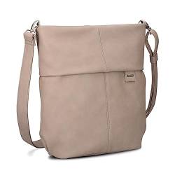 Zwei Damen Handtasche Mademoiselle M12 Umhängetasche 7 Liter klassische Crossbody Bag aus hochwertigem Kunstleder, DIN-A4 passend (cappuccino) von Zwei