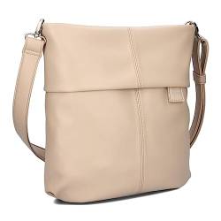 Zwei Damen Handtasche Mademoiselle M12 Umhängetasche 7 Liter klassische Crossbody Bag aus hochwertigem Kunstleder, DIN-A4 passend (oat) von Zwei