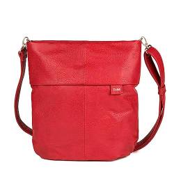Zwei Damen Handtasche Mademoiselle M12 Umhängetasche 7 Liter klassische Crossbody Bag aus hochwertigem Kunstleder, DIN-A4 passend (red) von Zwei