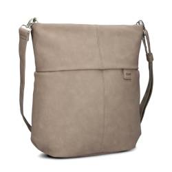 Zwei Damen Handtasche Mademoiselle M140 Umhängetasche 12 Liter klassische Crossbody Bag aus hochwertigem Kunstleder, DIN-A4 passend, ideale Tasche für die Arbeit, Büro oder Uni (cappuccino) von Zwei