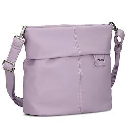 Zwei Damen Handtasche Mademoiselle M8 Umhängetasche 3 Liter klassische Crossbody Bag aus hochwertigem Kunstleder (lilac) von Zwei