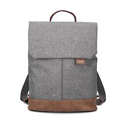 Zwei Damen Rucksack Olli OR13 Daypack 7 Liter robust strapazierfähig wasserabweisend Rückenpolsterung Hauptfach mit Reißverschluss Geheimfach Handyfach Einsteckfächer Laptopfach gepolstert (stone) von Zwei