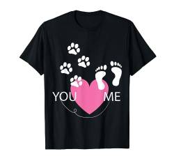 Hunde Liebhaber Pfote Fußabdruck Tshirt für Sie mit Hund von ZwenShirt T-Shirt für Kinder, Männer und Frauen