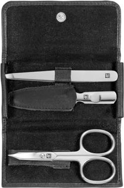 ZWILLING Maniküre Set 3-teilig mit Rindleder Etui, Professionelle Pflege für Hände und Füße, Schwarz von Zwilling