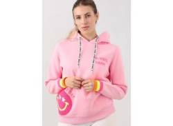 Hoodie ZWILLINGSHERZ "Always Happy" Gr. L/XL, rosa Damen Sweatshirts -jacken von Zwillingsherz