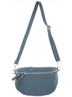 Zwillingsherz Bauchtasche mit Reißverschluss aus 100% Echtleder - Hochwertige Schultertasche zum Umhängen für Damen Frauen – Crossbag groß und elegant - Umhängetasche Handtasche Bag von Zwillingsherz