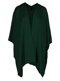 Zwillingsherz Poncho-Schal mit Kaschmir - Hochwertiges Cape für Damen - XXL Umhängetuch und Tunika mit Ärmel - Stola für Sommer und Winter von Zwillingsherz