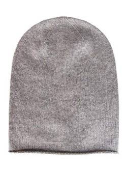 Zwillingsherz Slouch-Beanie-Mütze aus 100% Kaschmir - Hochwertige Strickmütze für Damen Mädchen Jungen - Hat - Unisex - One Size - warm und weich im Sommer Herbst und Winter - HGR von Zwillingsherz