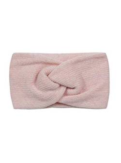 Zwillingsherz Stirnband mit Zopf-Knoten - Hochwertiges Strick-Kopfband für Damen Frauen Mädchen - Kaschmir - Haarband - warm weich und luftig für Frühjahr Herbst und Winter - rosa von Zwillingsherz