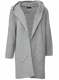 Zwillingsherz Strickjacke Cardigan für Damen - Hochwertiger Mantel Überwurf warm kuschelig weich mit Kapuze - Cape Umhang Strick Frühjahr Herbst Winter von Zwillingsherz