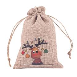Beutel Weihnachten Tasche Süßigkeiten Taschen Bronzing Taschen Weihnachten Kordelzug Tasche Kordelzug Taschen Trash Bags Kordelzug (O, Einheitsgröße) von Zylione