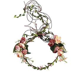Blumen-Stirnband für Damen, Girlande, Brautkranz, Haarkrone, Stirnband, extra Workout-Bänder von Zylione