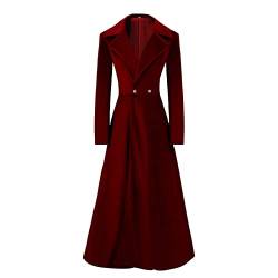 Damen leichte dünne Vintage schlanke mittelalterliche Retro Halloween&Weihnachten asymmetrische lange Ecity Unisex Erwachsene Frauen/männer Kapuzenmantel Rollenspiel Kostüm Cosplay Weihnachtsumhang von Zylione