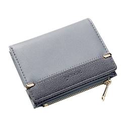 Zylione Frauen Kleine Mode Multi Karte Schnalle Reißverschluss Brieftasche Frauen Hand mit Schwarz Brieftasche Set, himmelblau, Einheitsgröße von Zylione